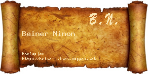 Beiner Ninon névjegykártya